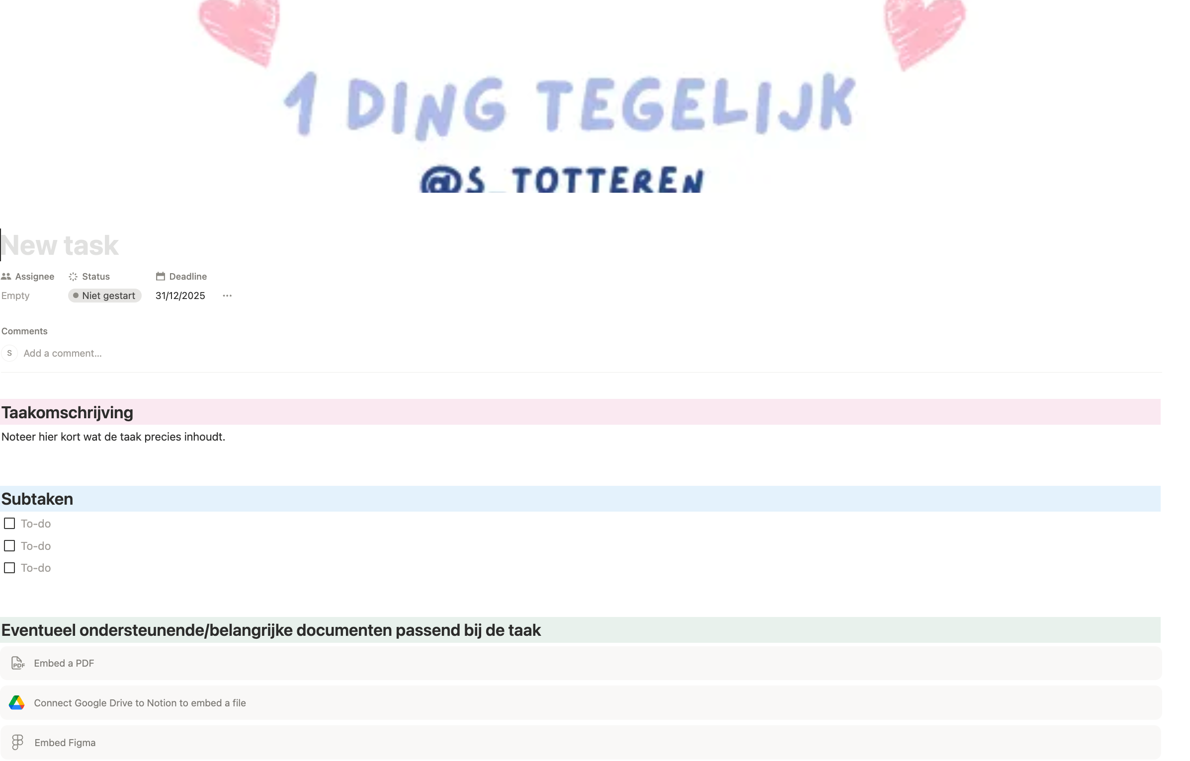 Notion-template organiseer jouw praktijkdossiers