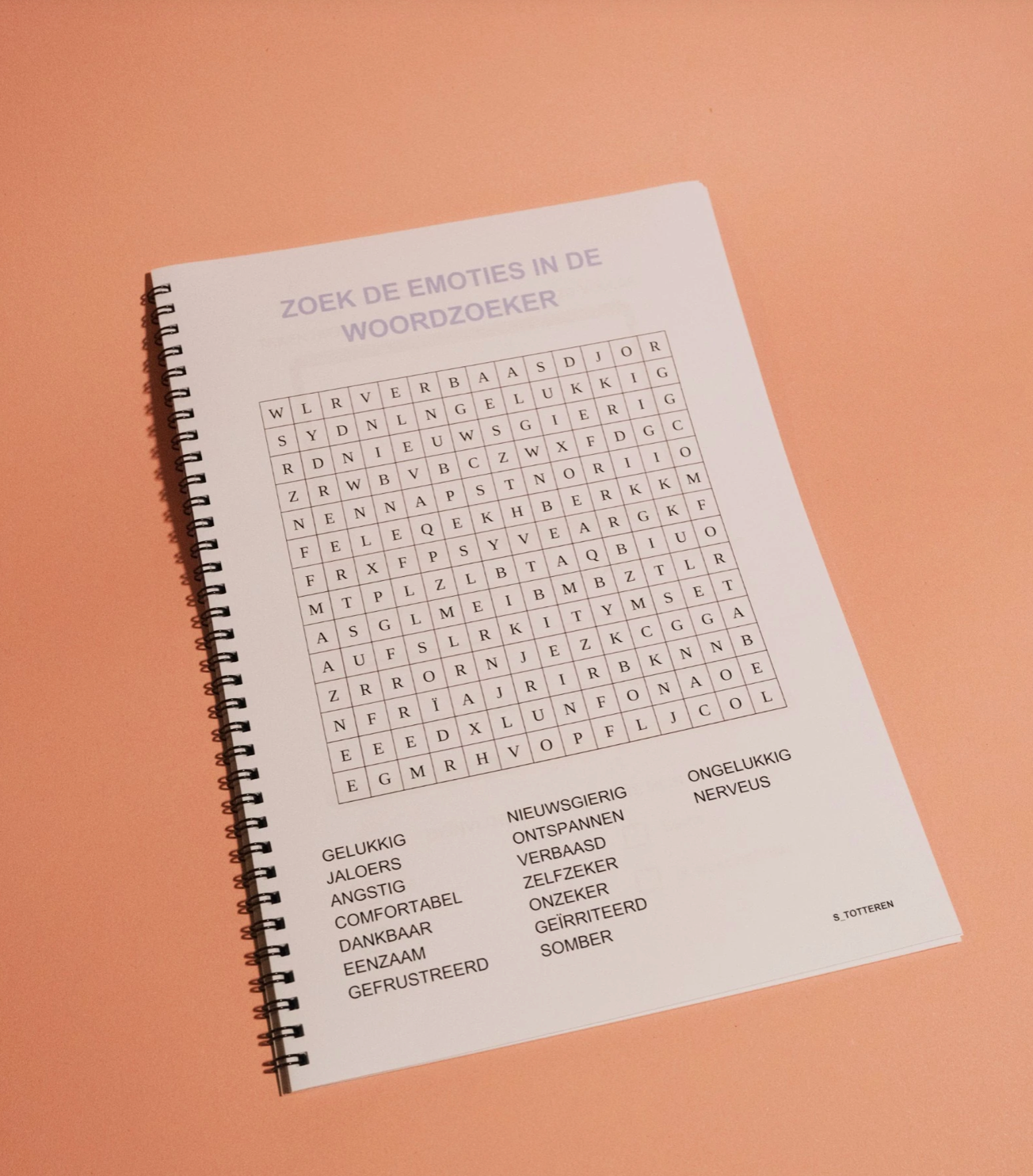 GRATIS Woordzoeker met complexe emoties